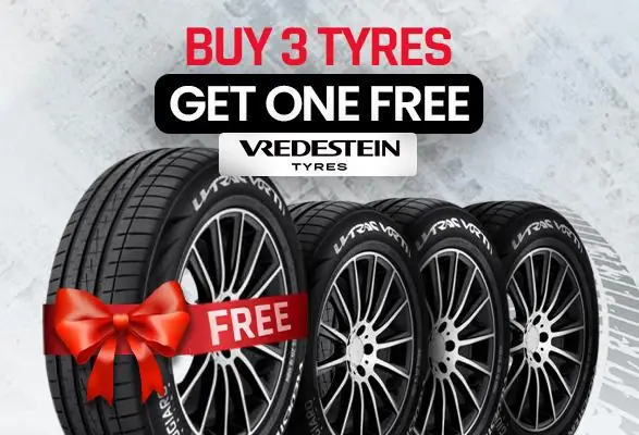Vredestein buy 3 tyres get one free offer